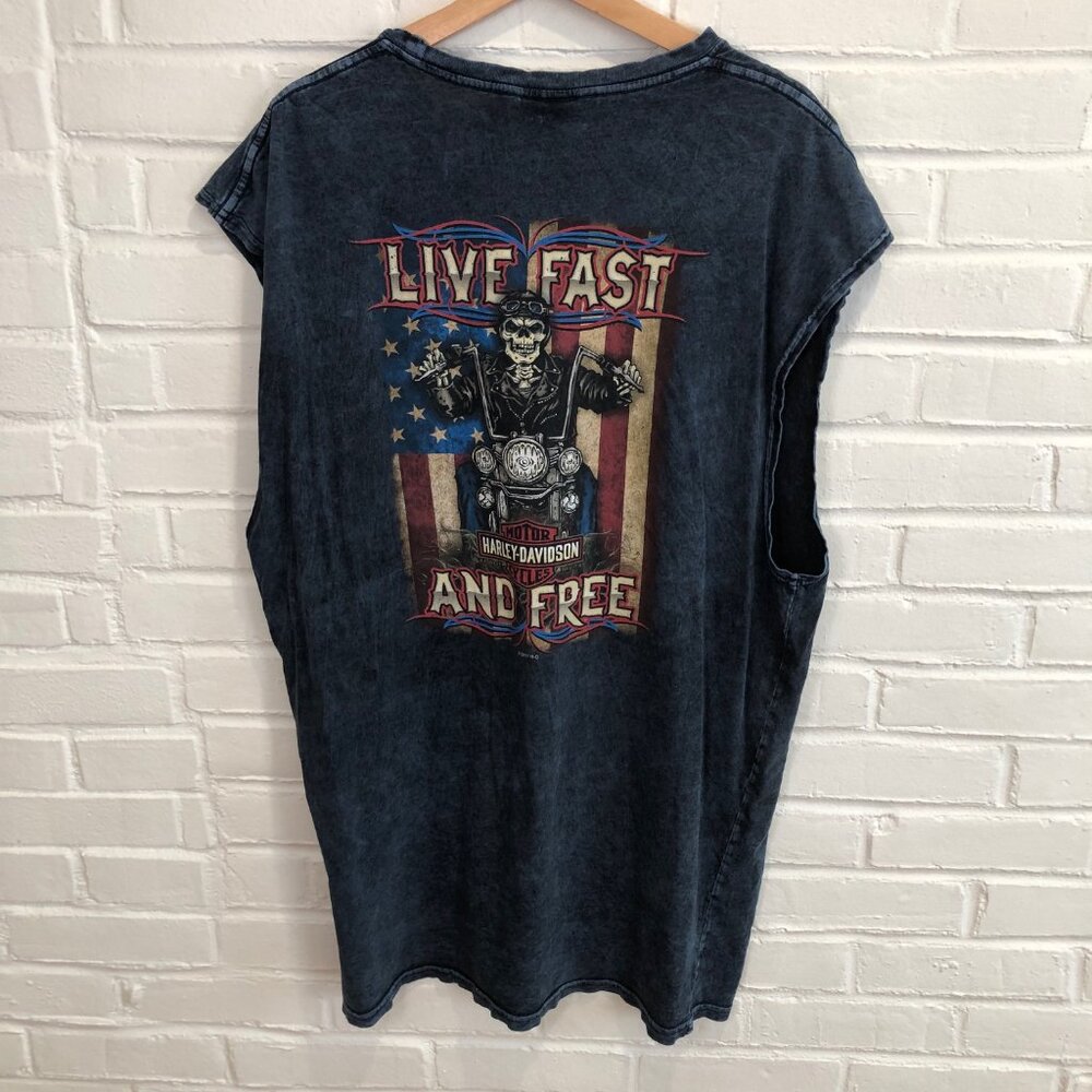 2017 Harley Davidson Myrtle Beach South Carolina Cutoff T-Shirt Men's XL